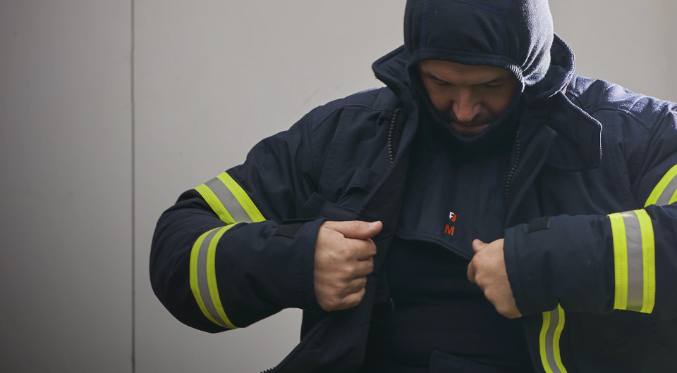 Firefighting PPE - Man Wearing FlamePro Garment s