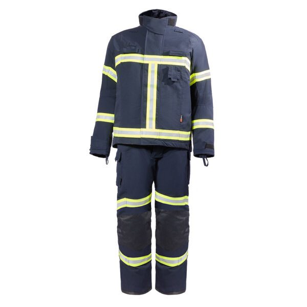 670 Firefighter Jacket and Trousers - Image Black Front