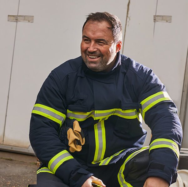 A Male firefighter wearing FlamePro Valiant Garments Image